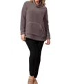 Escape By Habitat Cowl Neck Fleece Pullover In Earth In Beige