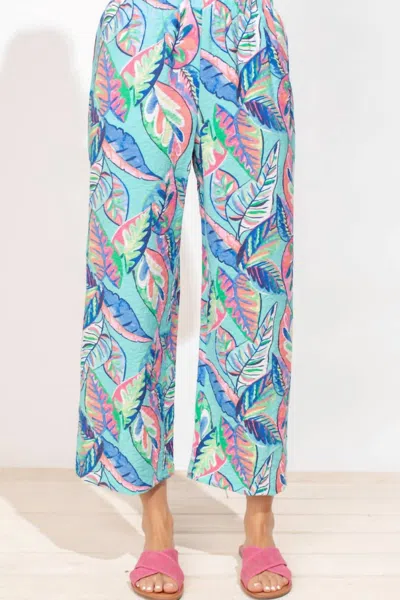 Escape By Habitat Crinkle Rayon Easy Pants In Mult Palm