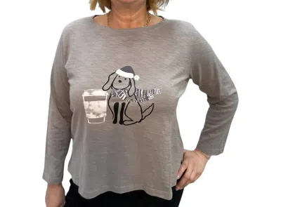 Escape By Habitat Destination Puppy Boxy Tee In Fog In Gray