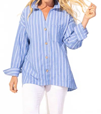Escape By Habitat Downtime Relaxed Shirt In Riveria In Blue