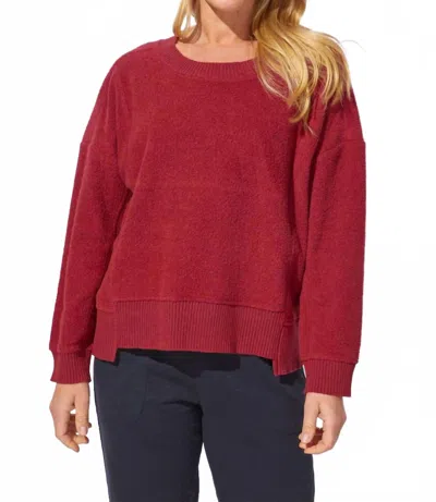 Escape By Habitat Fleece Unwind Pullover In Garnet In Burgundy