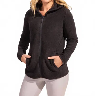 Escape By Habitat Frosted Polar Fleece Hoodie In Black