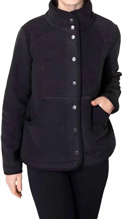 Escape By Habitat Frosted Polar Fleece Vail Jacket In Black In Multi