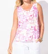 Escape By Habitat Fruit Print V-neck Tank In Guava