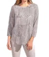 Escape By Habitat Handblock Patchwork Print Cotton Tee In Dune In Multi