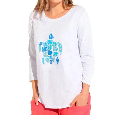 Escape By Habitat High-low Turtle Tee In Maui In White