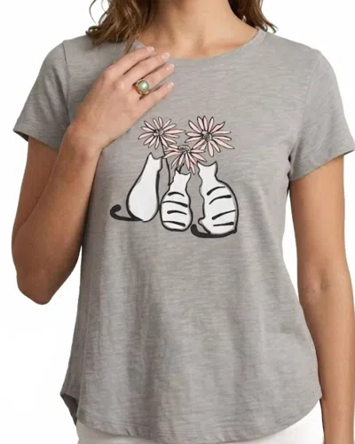 Escape By Habitat Kitty Trio Hi-lo Top In Fog In Gray