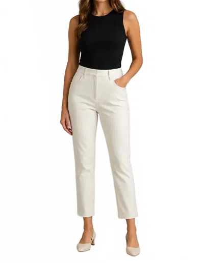 Escape By Habitat Knit Denim Straight Leg Jean In Pearl In White