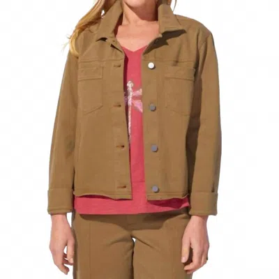 Escape By Habitat Long Sleeves Denim Jacket In Willow In Brown