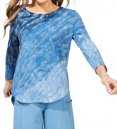 Escape By Habitat Mystic Dyed High Lo Tee In Blue