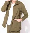 Escape By Habitat Ocean Front Terry Chill Jacket In Olive In Green