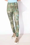 Escape By Habitat On The Move Marble Leggings In Olive In Green