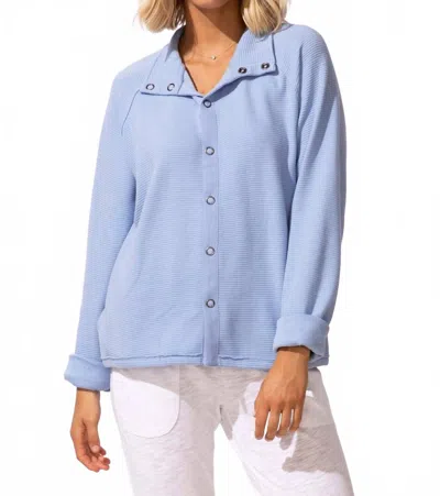 Escape By Habitat Ottoman French Terry Jacket In Hightide In Blue