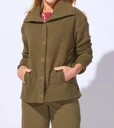 Escape By Habitat Plush Fleece Fireside Jacket In Willow In Multi