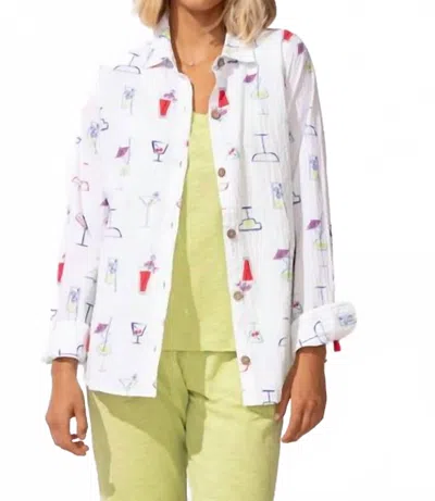 Escape By Habitat Pool Party Shirt In Cocktail In White