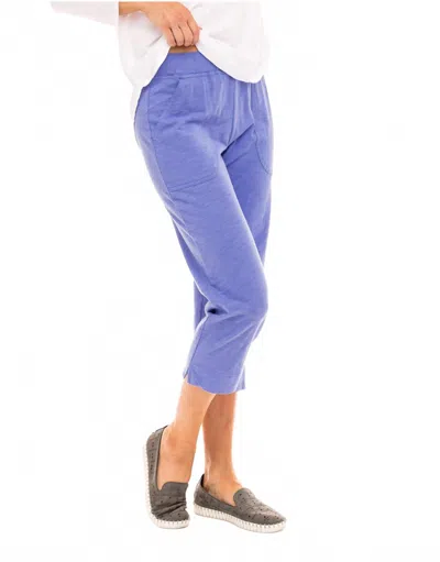 Escape By Habitat Poplin Capri Pants In Baja Blue In Purple