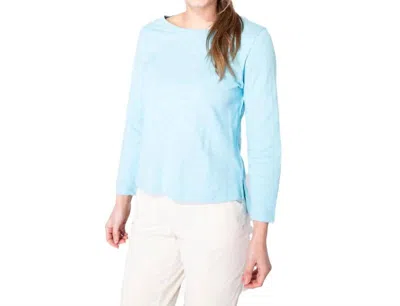 Escape By Habitat Slub Boxy Long Sleeve Tee - Plus In Sky In Blue