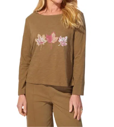 Escape By Habitat Stamped Foliage Boxy Tee In Willow In Multi