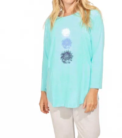 Escape By Habitat Sunflower High Low Top In Turquoise In Blue
