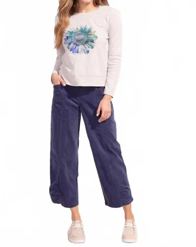 Escape By Habitat Sunflower Step Hem Boxy Tee In Dune In White