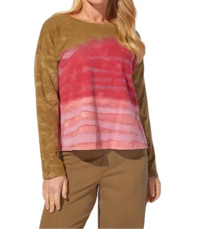 Escape By Habitat Sunset Pullover Top In Rose Green In Multi