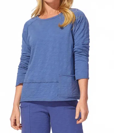 Escape By Habitat Textured Peruvian Cotton Weekender Hi Low Tunic In Denim In Blue