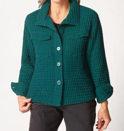 Escape By Habitat Washed Honeycomb Shacket In Juniper In Green