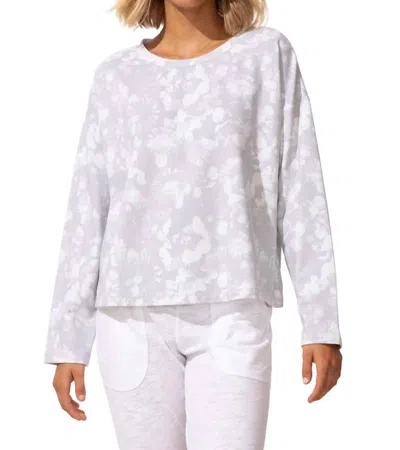 Escape By Habitat Whisper Wash French Terry Pullover In Dune In Gray