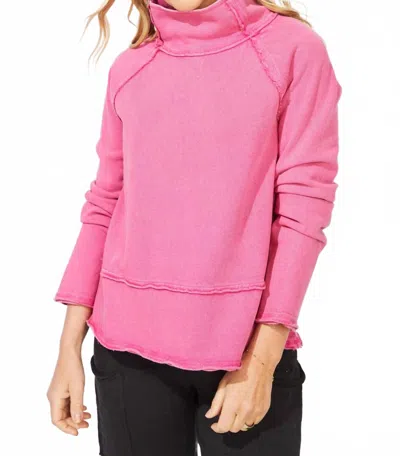 Escape By Habitat Women's Horizon Mock Neck Top In Fuchsia In Pink
