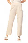 Escape By Habitat Women's Peruvian Cotton Slub Knit Everyday Pant In Khaki In Neutral