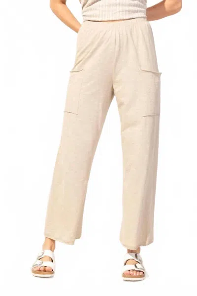 Escape By Habitat Women's Peruvian Cotton Slub Knit Everyday Pant In Khaki In Green