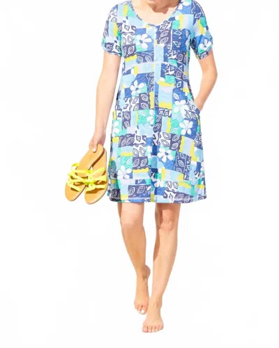 Escape Cotton Bistro Dress In Riveria In Blue