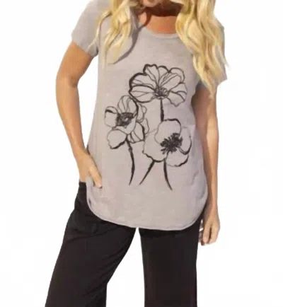 Escape Destination Tees Bloom Scoop Neck In Fog In Multi