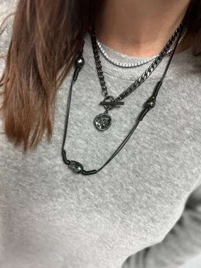 Escape From Paris Stevie Necklace In Black