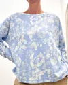 Escape Terry Pullover Sweatshirt In High Tide In Multi