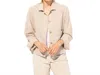 Escape Vista Washed Cotton Beach Jacket In Khaki In Neutral