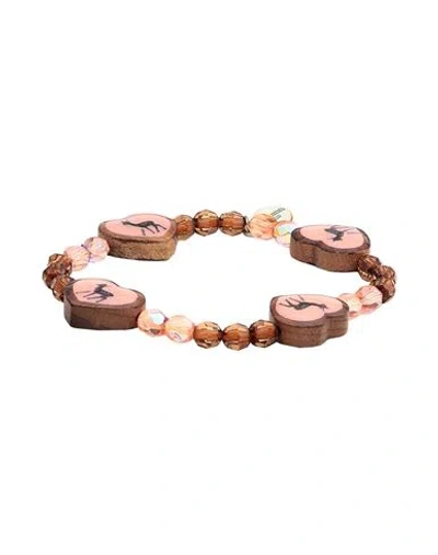 Escapulario Woman Bracelet Salmon Pink Size - Plastic