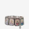 Escapulario Wooden Bracelet With Saints Print
