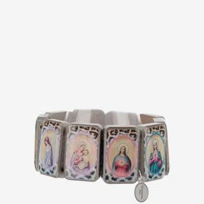 Escapulario Wooden Bracelet With Saints Print