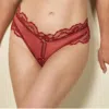 Escora Selma Stunning Open Tanga With Lace In Fireplace Red