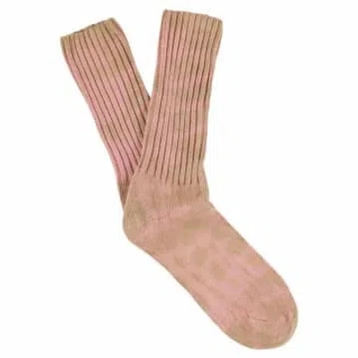 Escuyer Bronze Pink Tie Dye Socks In Metallic