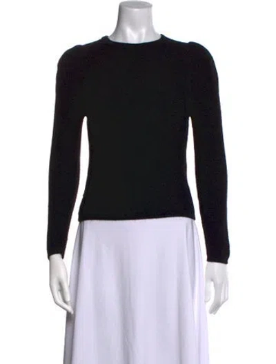 Pre-owned Escvdo Baby Alpaca Crew Neck Sweater In Black