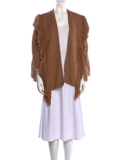 Pre-owned Escvdo Baby Alpaca V-neck Sweater W/ Tags In Brown