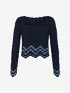 Escvdo Brisa Crocheted Cotton Top In Square Neckline