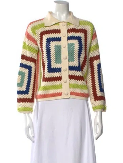 Pre-owned Escvdo Colorblock Pattern Sweater In Multicolor