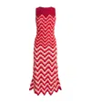 Escvdo Cuenca Scalloped Crocheted Cotton Maxi Dress In Red