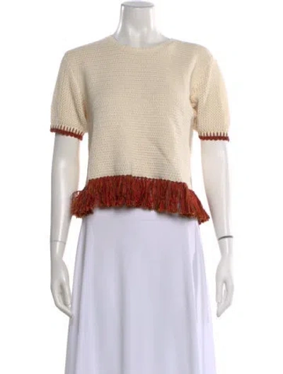 Pre-owned Escvdo Crew Neck Sweater In Neutral