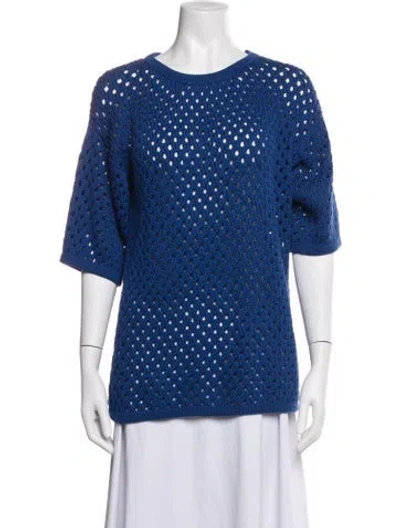 Pre-owned Escvdo Crew Neck Sweater W/ Tags In Blue
