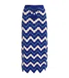 Escvdo Crochet Safi Midi Skirt In Blue