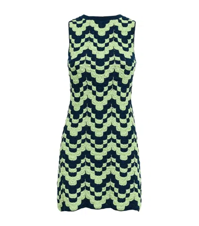 Escvdo Crochet Solana Mini Dress In Green